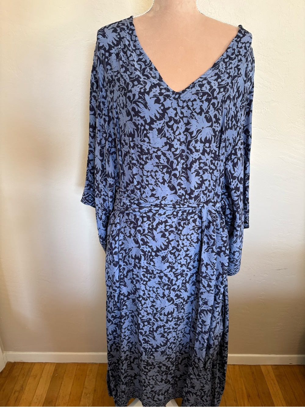 Natalie Martin Blue and Navy Floral Maxi Dress